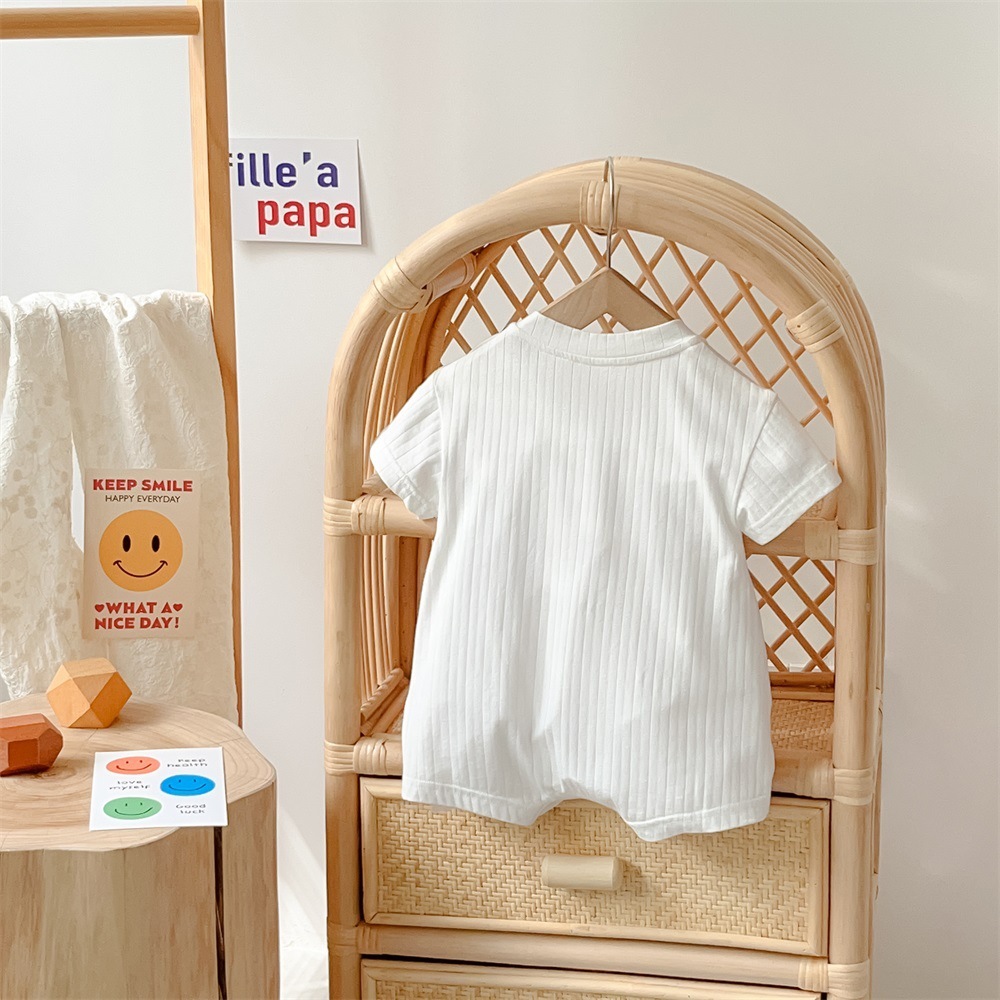 Baby Boy/Girl Colorful Alphabet Print Romper-kissminis