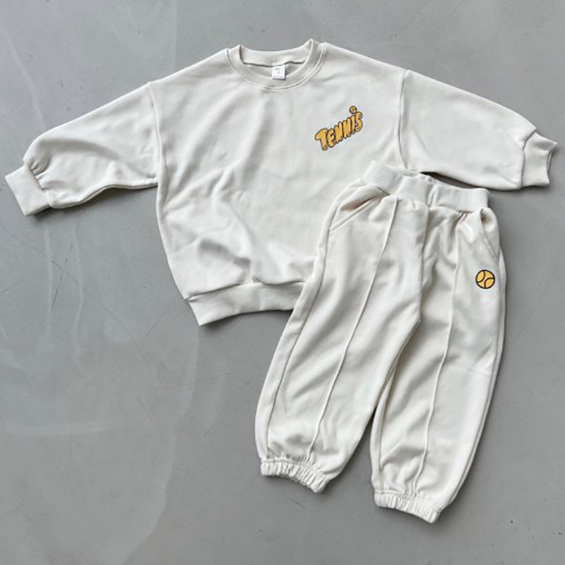 2pcs Baby ‘TENNIS’ Printed Sweatshirt and Pants Set-kissminis