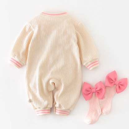 Cartoon Nnitted Rice Jacquard Romper-kissminis