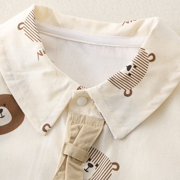 Baby Boy/Girl Bear Cartoon Romper-kissminis