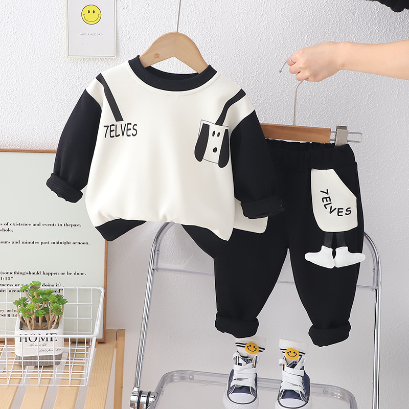 Cute Cartoon Dog Design Two Piece Set-kissminis