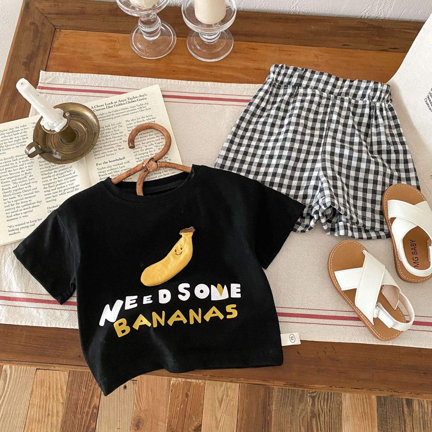 2pcs Baby Girl Color Fruit Print T-shirt with Pant Set-kissminis