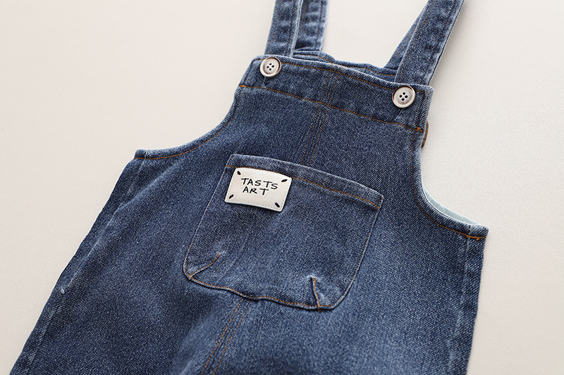Baby Denim Overalls and Allover Print T-Shirt Set-kissminis