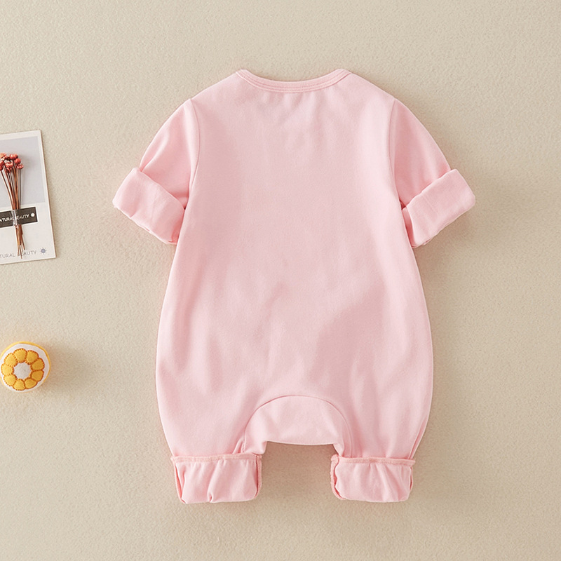 Baby Girl Allover Rabbit Print Long Sleeve Cotton Cardigan with Pants Set-kissminis
