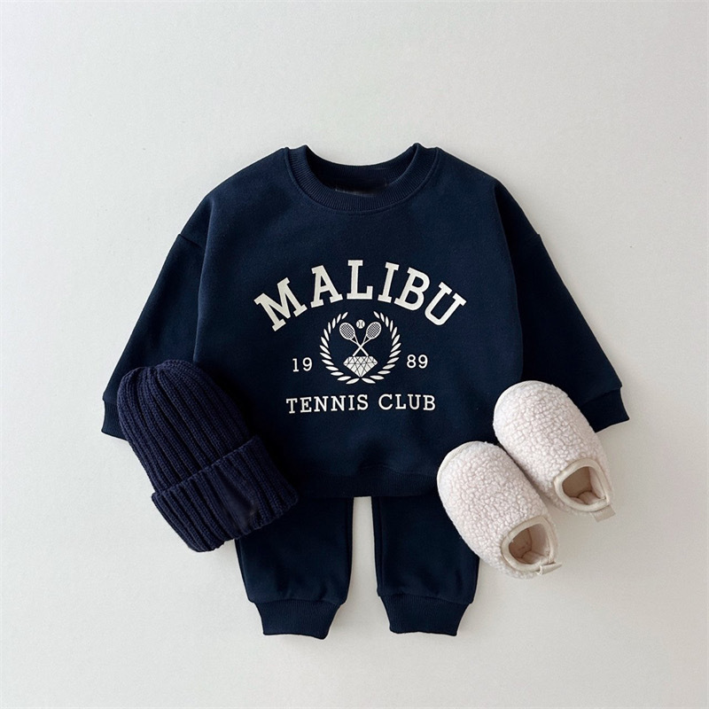 2pcs Baby Boy/Girl 'MALIBU' Jogger T-shirt and Pants Set-kissminis