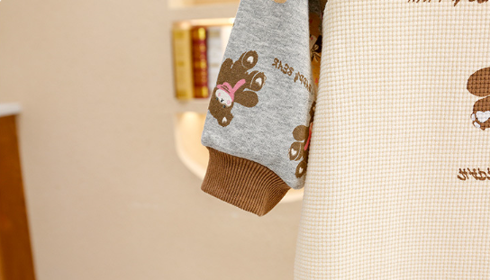 Baby Boy/Girl Bear Pattern and Ears Design Romper-kissminis