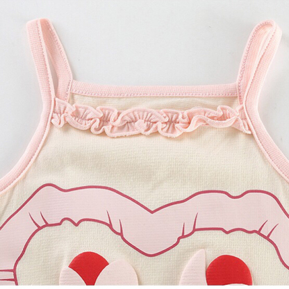 Baby Girl Lovely Print Sling Bodysuit-kissminis