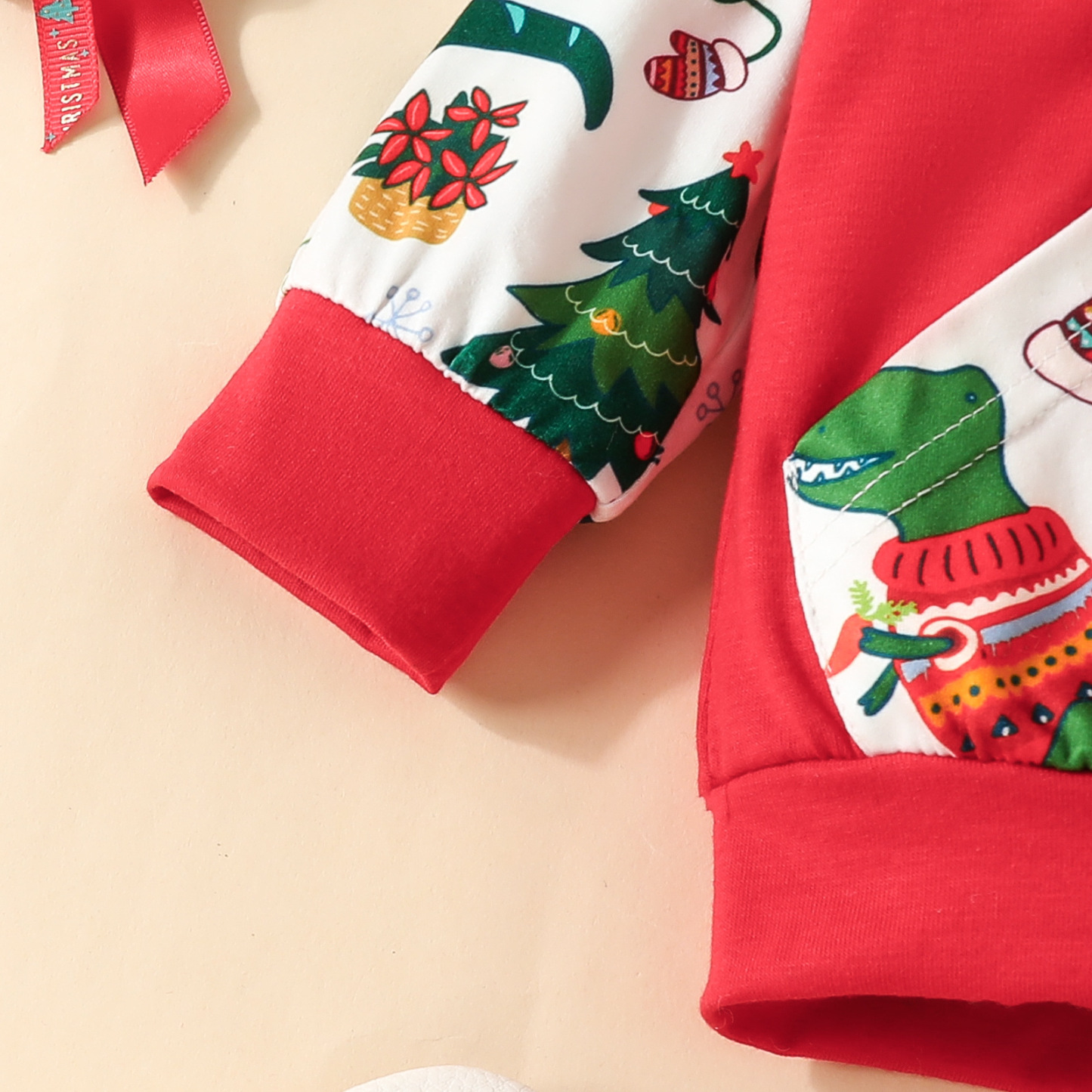 2pcs Baby Boy/Girl Christmas Elk Pine Snowman Print Long Sleeve Hooded Tops and Pants Set-kissminis