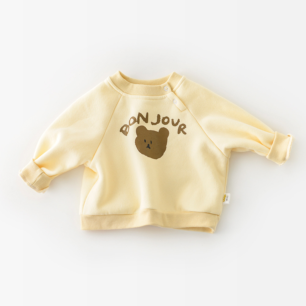 Baby Boy/Girl Bear Stripe Pattern Long Sleeve Pullover Sweater-kissminis