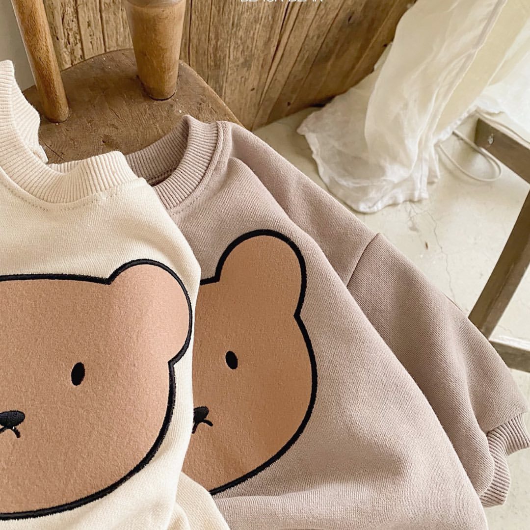 Toddler Boy/Girl Adorkable Bear Print Pullover Sweatshirt and Casual Pants Set