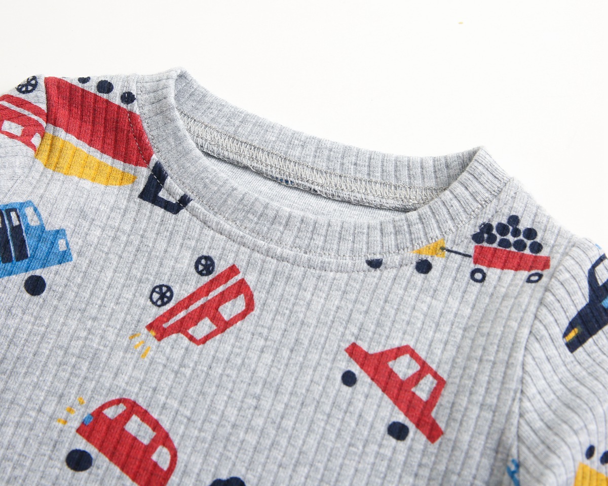 2pcs Baby Boy/Girl Cute Cartoon Pattern Long Sleeve Sweatshirt and Pants Set-kissminis