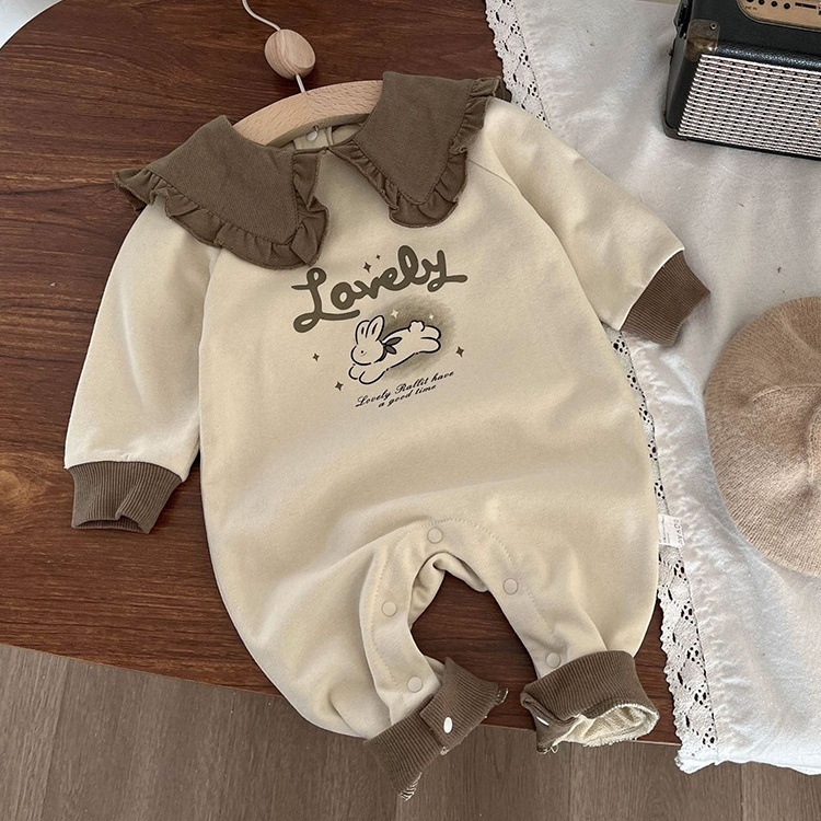 Baby Girl Lovely Rabbit Graphic Romper-kissminis