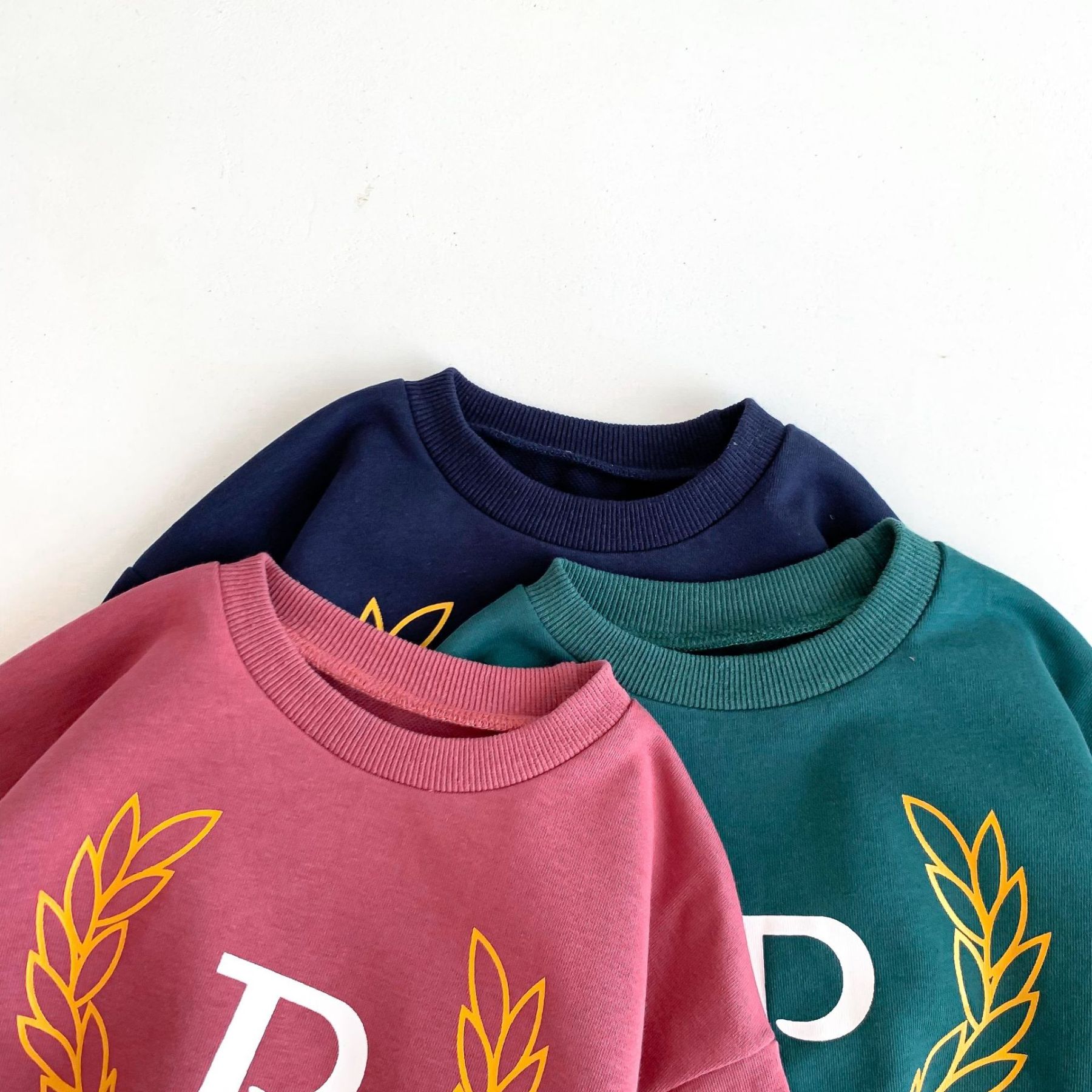 2pcs Baby Boy/Girl Letter Print Long Sleeve Sweatshirt with Pants Set-kissminis