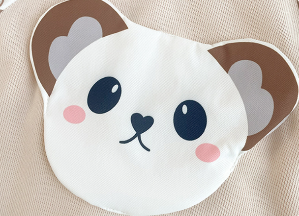 Baby Boy/Girl Allover Cute Panda Pattern Long Sleeve Romper-kissminis