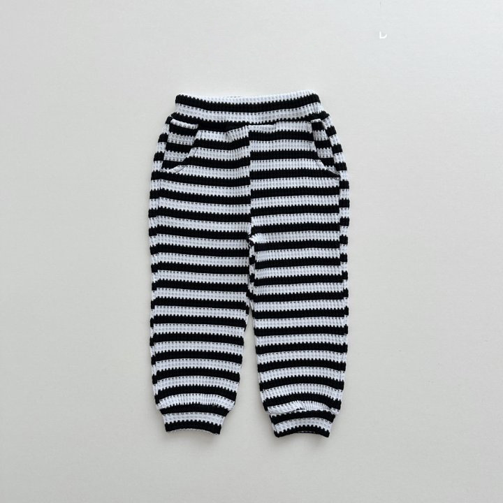 2pcs Toddler Waffle Stripes Crew Neck Sweatshirt and Pants Set-kissminis