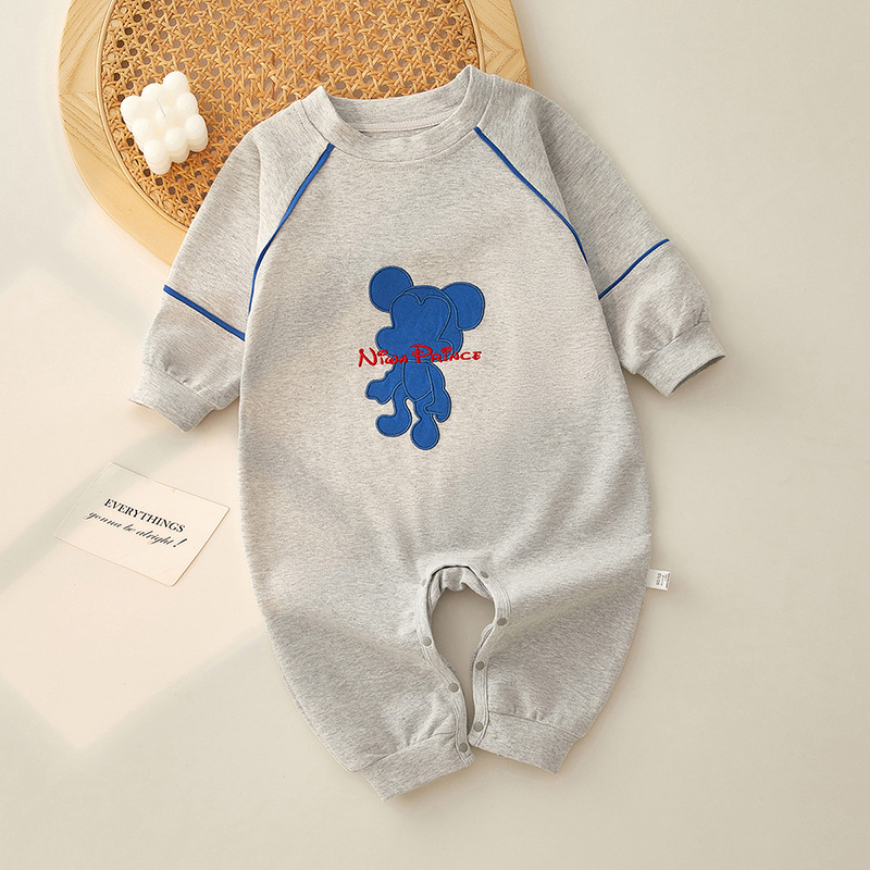 Baby Cotton Cartoon Graphic Romper-kissminis