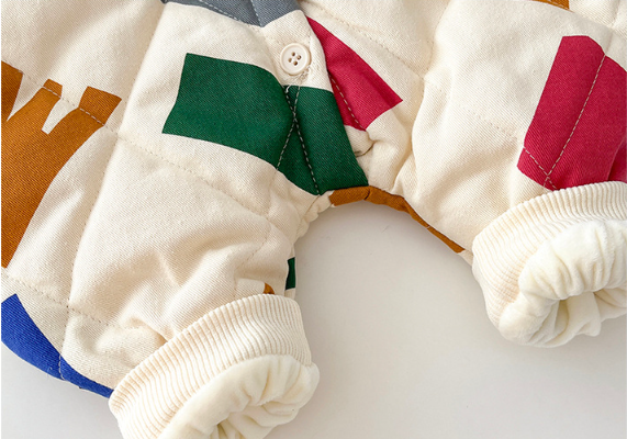Baby Toddler Boy/Girl Color Block Long Sleeve Romper-kissminis