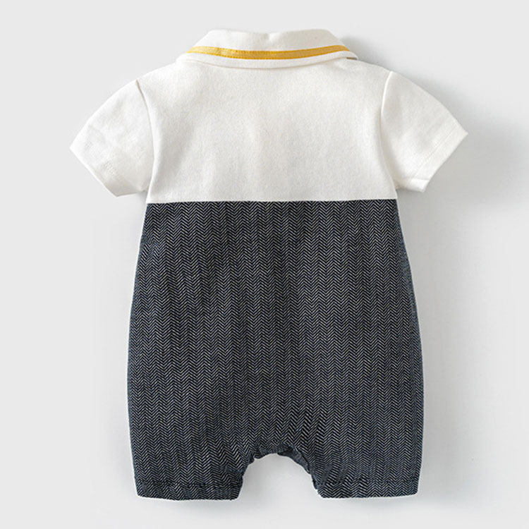 Baby Boy Little Gentleman Bow Romper -kissminis