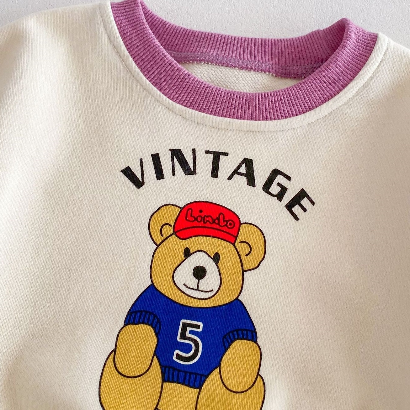 2pcs Baby Boy/Girl Bear Cartoon Sweatshirt and Pant Set-kissminis