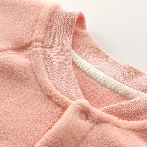 Winter Baby Girl Fleece Angle Print Romper-kissminis
