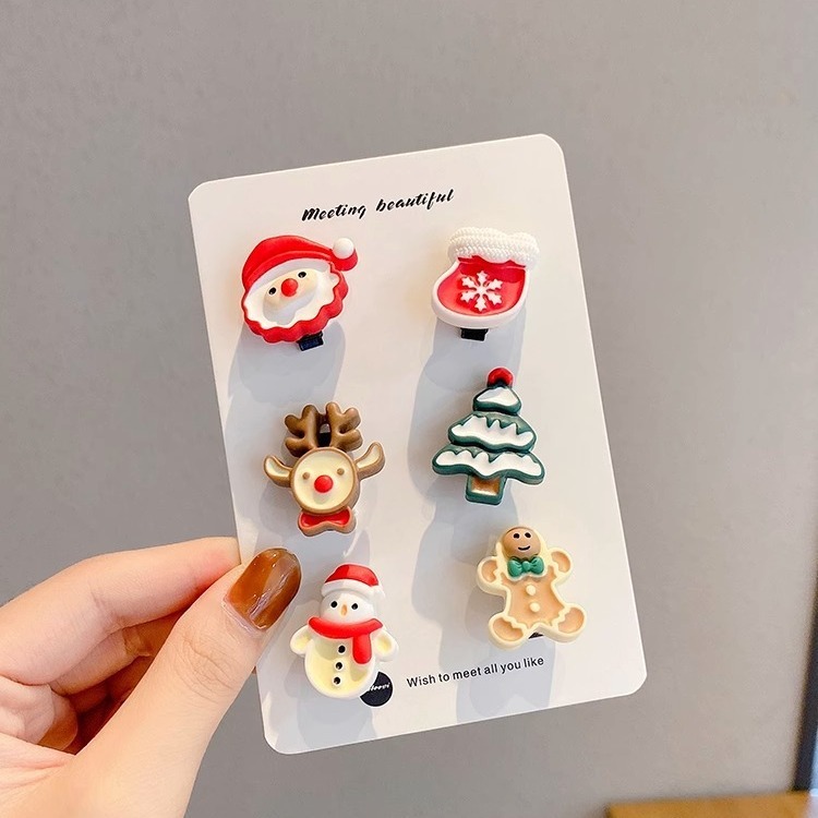 Baby Girl Cute Christmas Santa Claus Hair Clip-kissminis