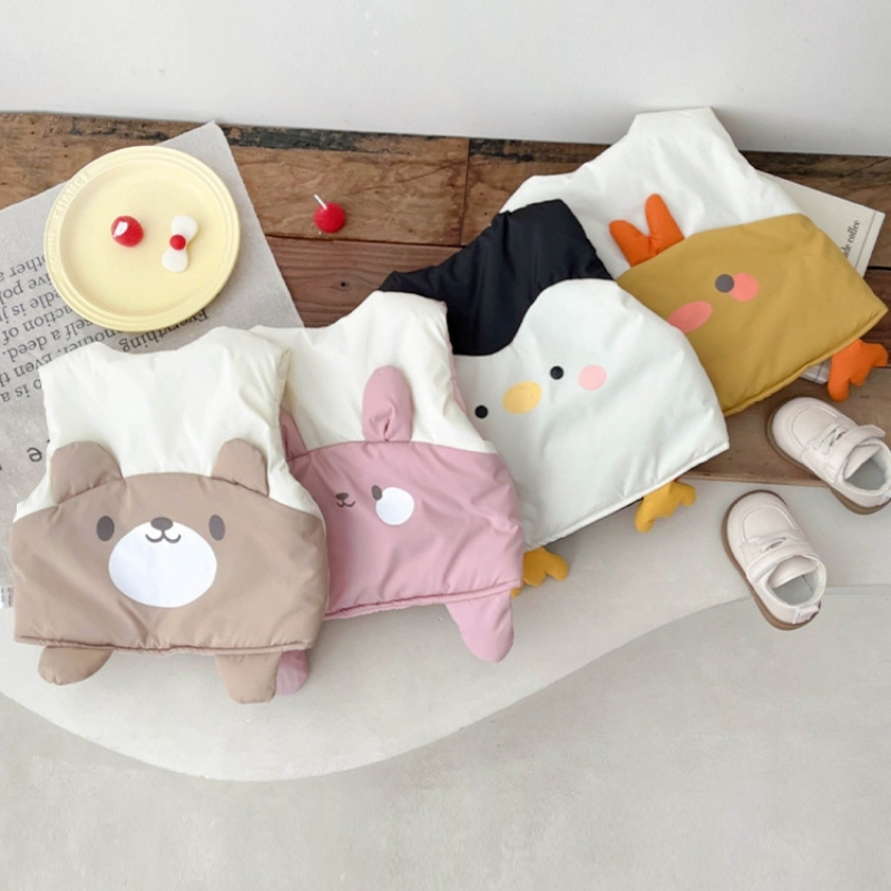 Baby Winter Thicken Animal Pattern Sleeveless Vest-kissminis