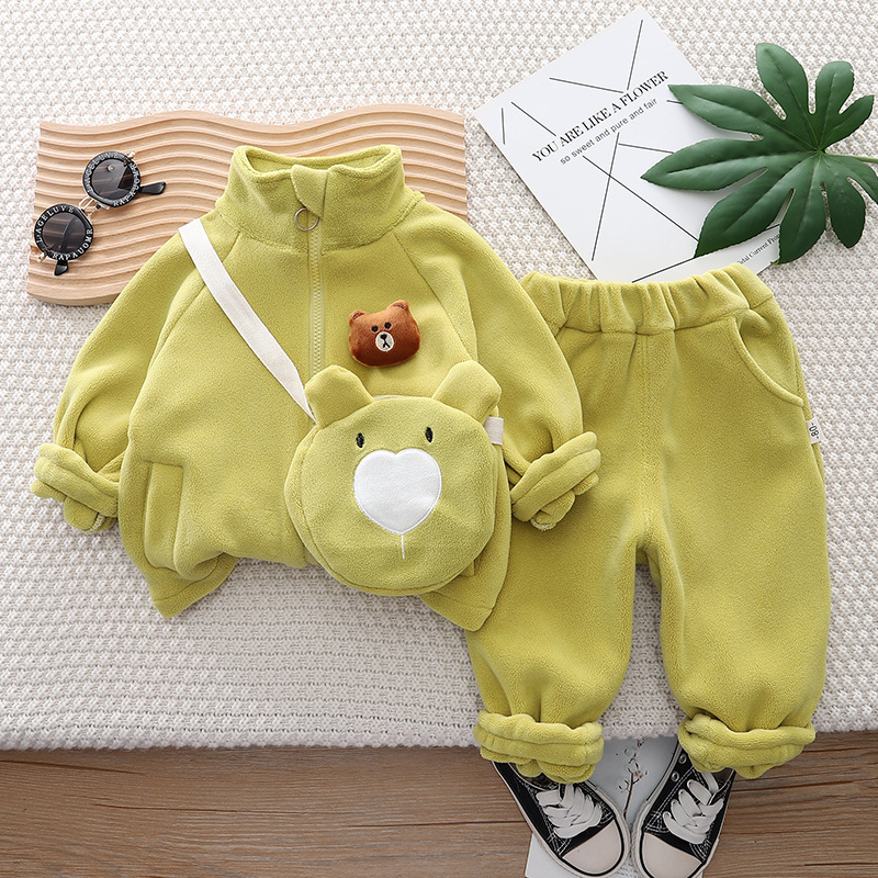 Baby Boy/Girl Cute Bear Design Three Piece Set-kissminis
