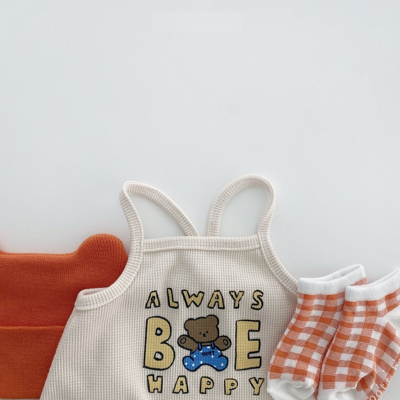 2pcs Baby Boy/Girl Bear Cartoon Print T-shirt with Pant Set-kissminis