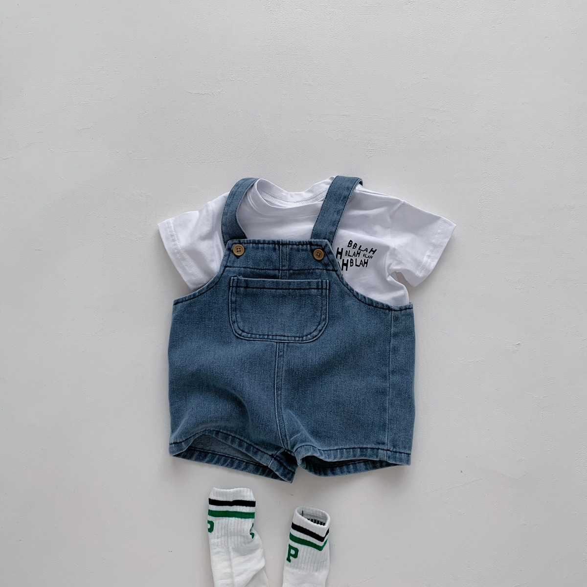 2pcs Baby Boy/Girl Soild Color T-shirt with Pant Set-kissminis