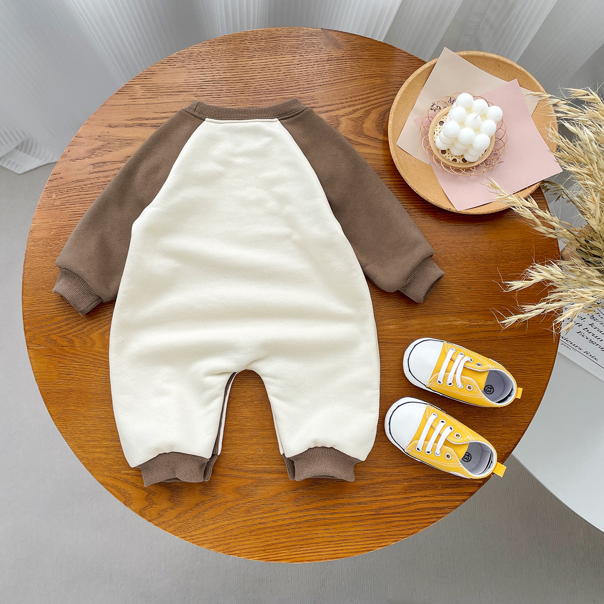 INS Baby Cartoon Bear Plush Romper -kissminis
