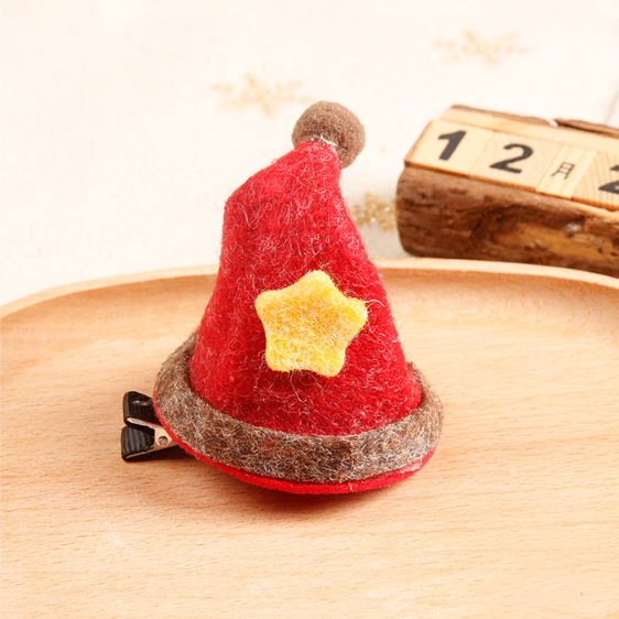 Baby Girl Cute Christmas Style Hat Design Hair Clip-kissminis