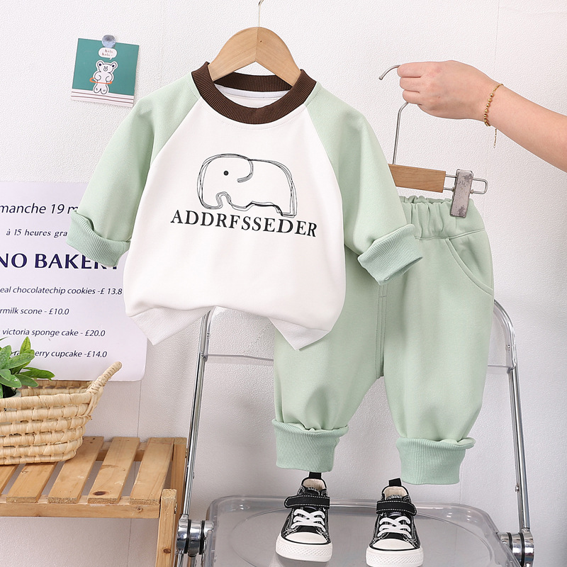 Toddler Boy/Girl Elephant Print Three-Piece Set-kissminis