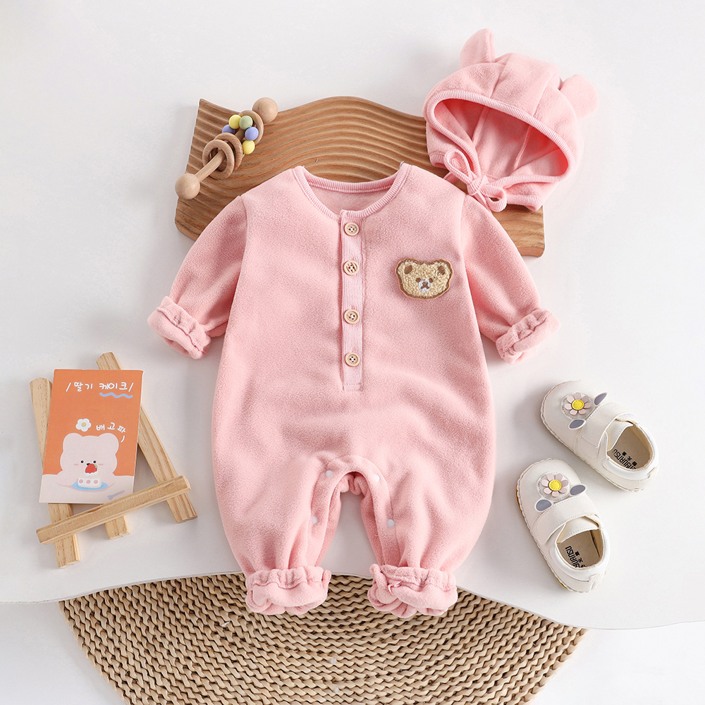 Number Design Long Sleeve Romper-kissminis