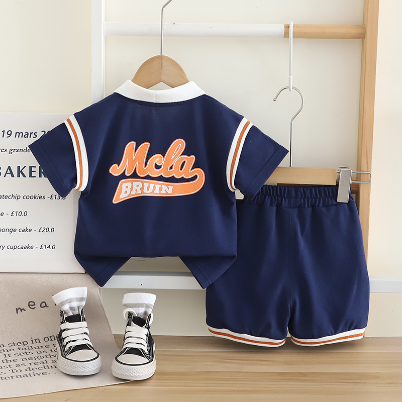 Polo Shirt and Shorts Sports Suit Set