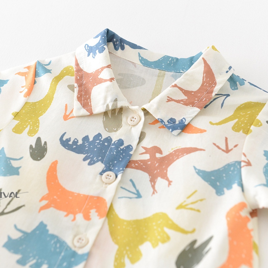Baby Boy Dinosaur Patterns Romper-kissminis