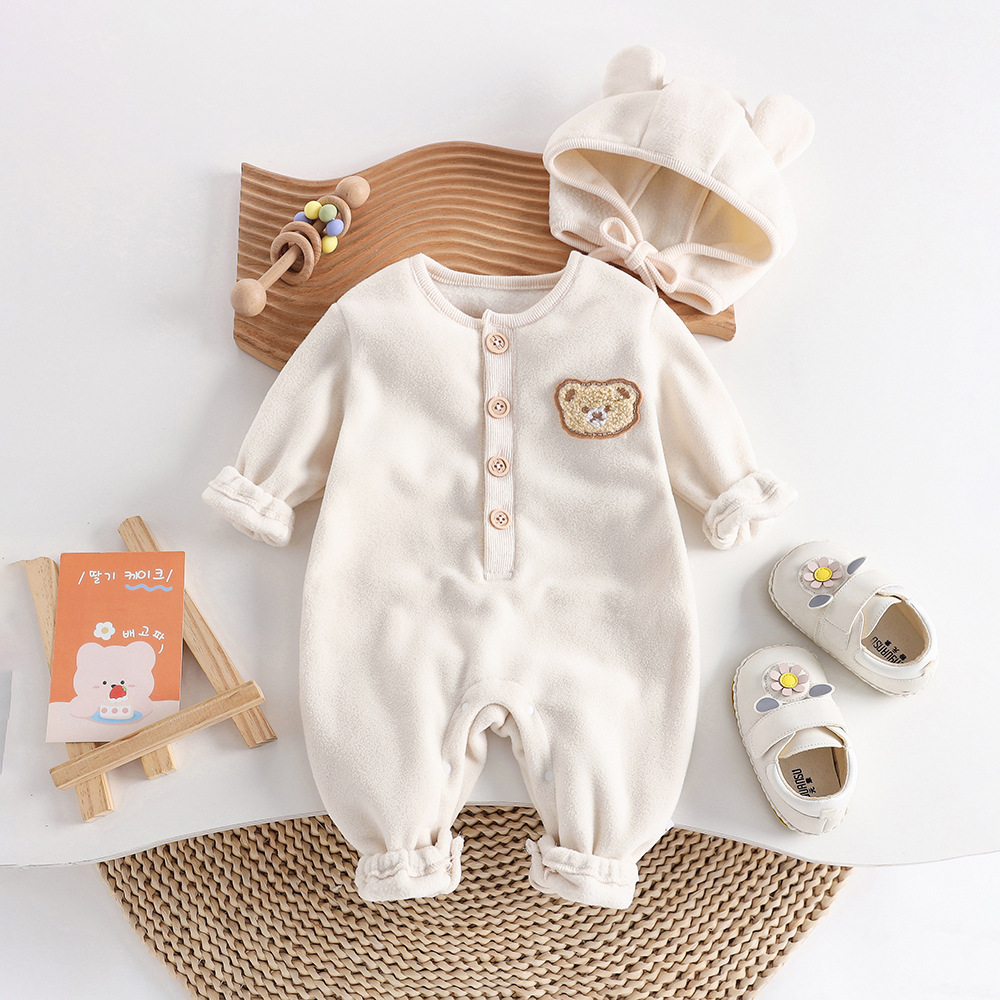 Number Design Long Sleeve Romper-kissminis