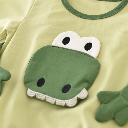 Baby Boy/Girl Dinosaur Cartoon Bodysuit-kissminis