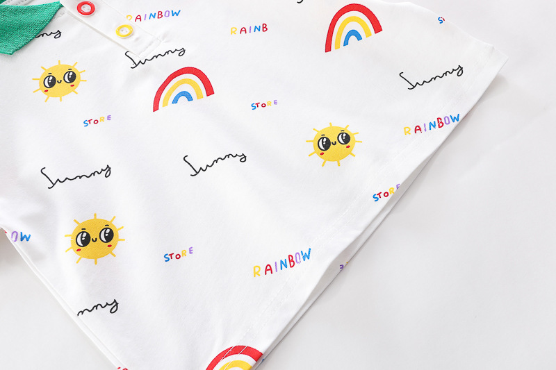 2pcs Toddler Rainbow Pattern Sweatshirt and Pant Set-kissminis