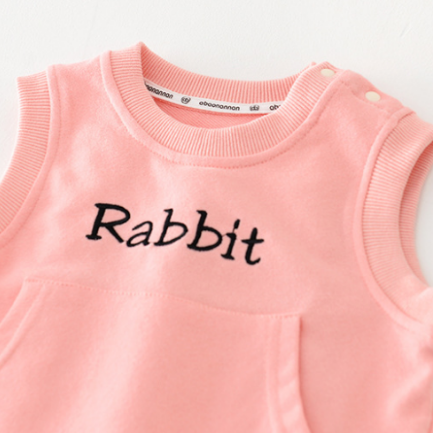 2pcs Baby Girl/Boy Simple Letter Tank Top & Pants Set-kissminis