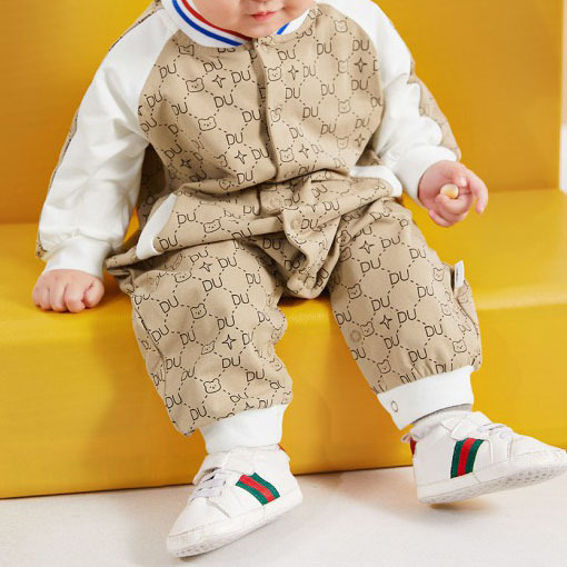 Newborn Baby's light Khaki Autumn Clothing Romper-kissminis