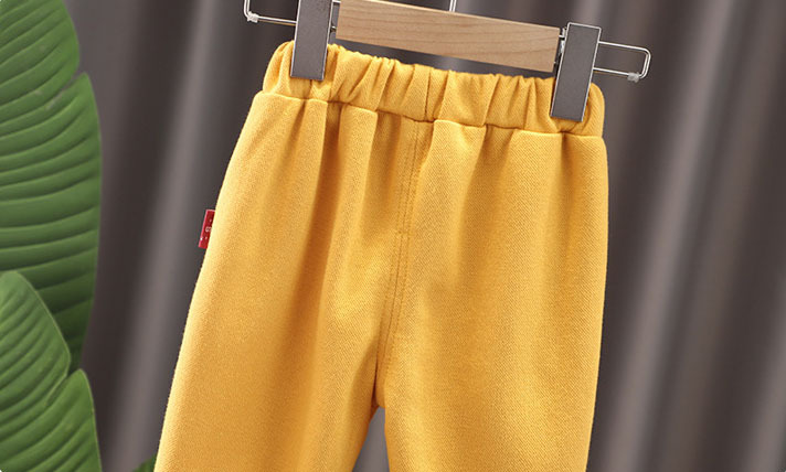 Toddler Boy/Girl Solid Color Bear Two-Piece Set-kissminis