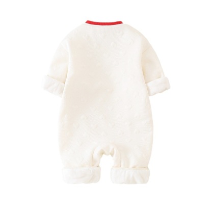 Baby Boy/Girl 3D Heart Logo Long Sleeve Romper-kissminis