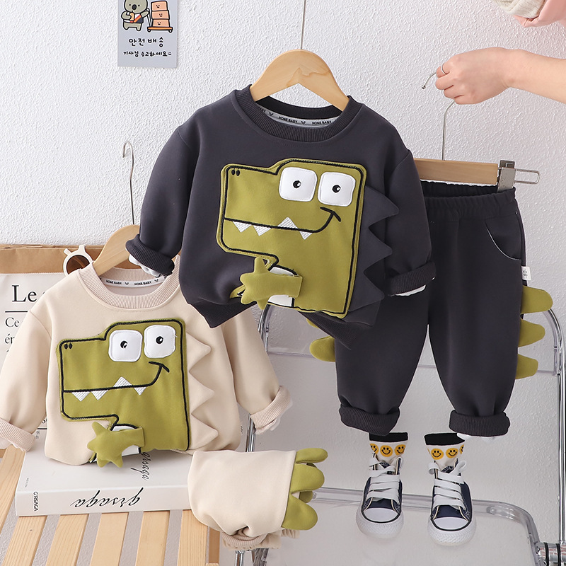 Toddler Boy/Girl Dinosaur Design Two-Piece Set-kissminis