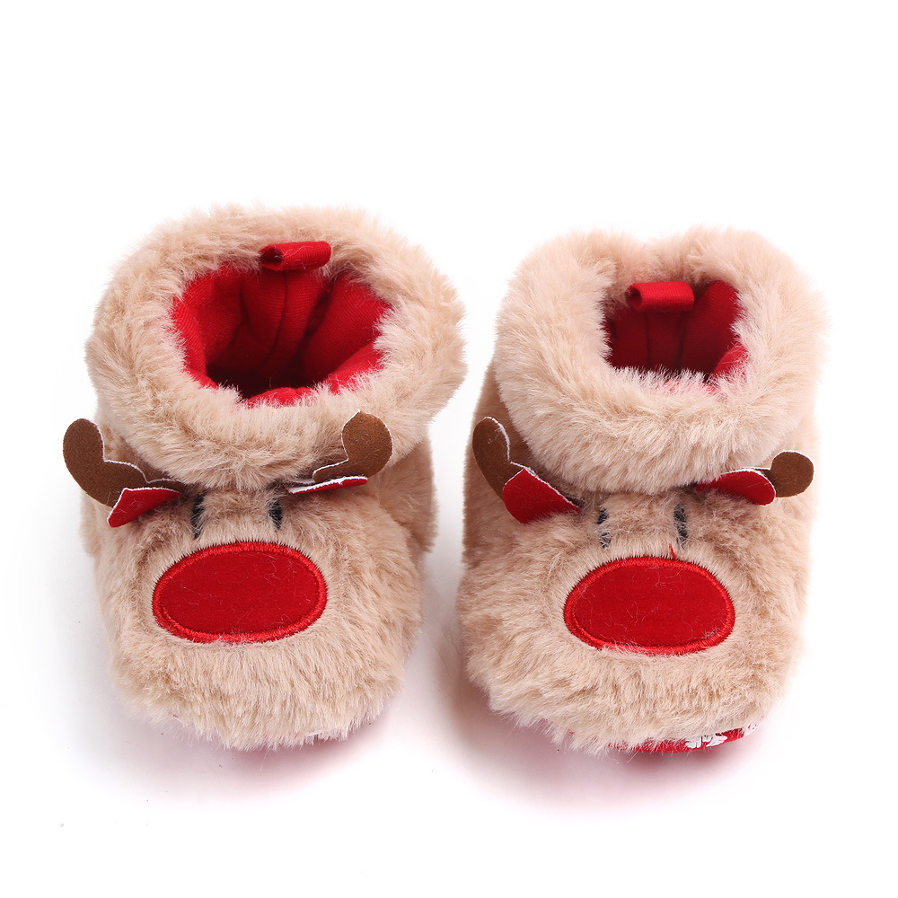 Baby Cotton Shoes Winter Christmas Socks Toddler Shoes-kissminis