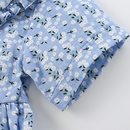 Baby/Toddler Girl Floral Print Short Sleeve Dress-kissminis