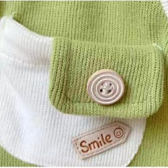 Newborn Baby Boy/Girl Lapel Button Pockets Design Soild Color Winter Long Sleeve Romper-kissminis
