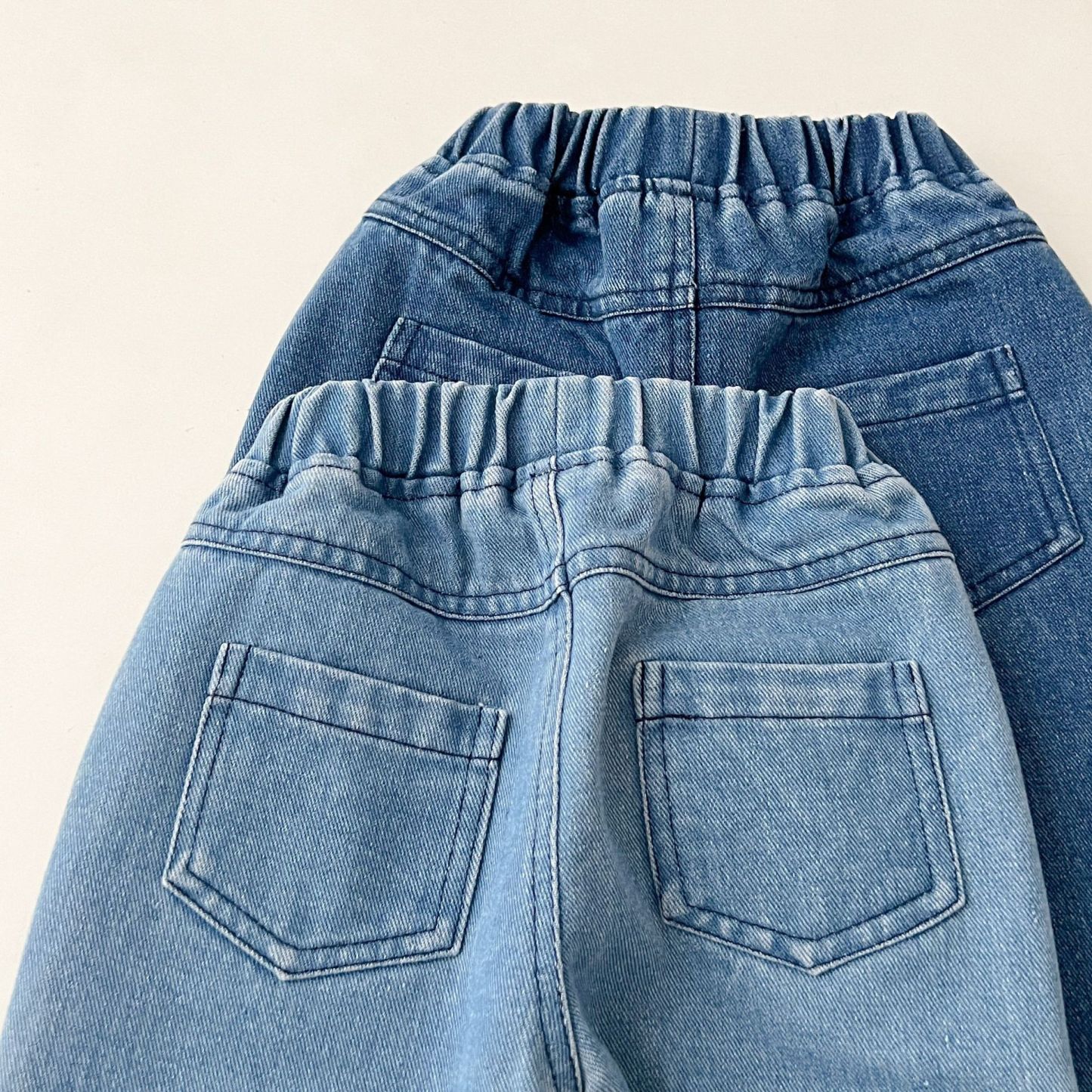 2pcs Baby Solid Color Denim Jacket and Pants Set-kissminis