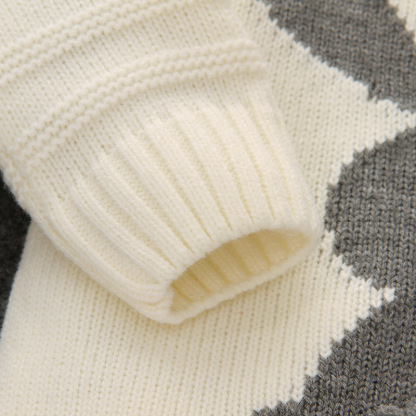 Baby Boy/Girl Rabbit Pattern Long Sleeve Knitted Romper