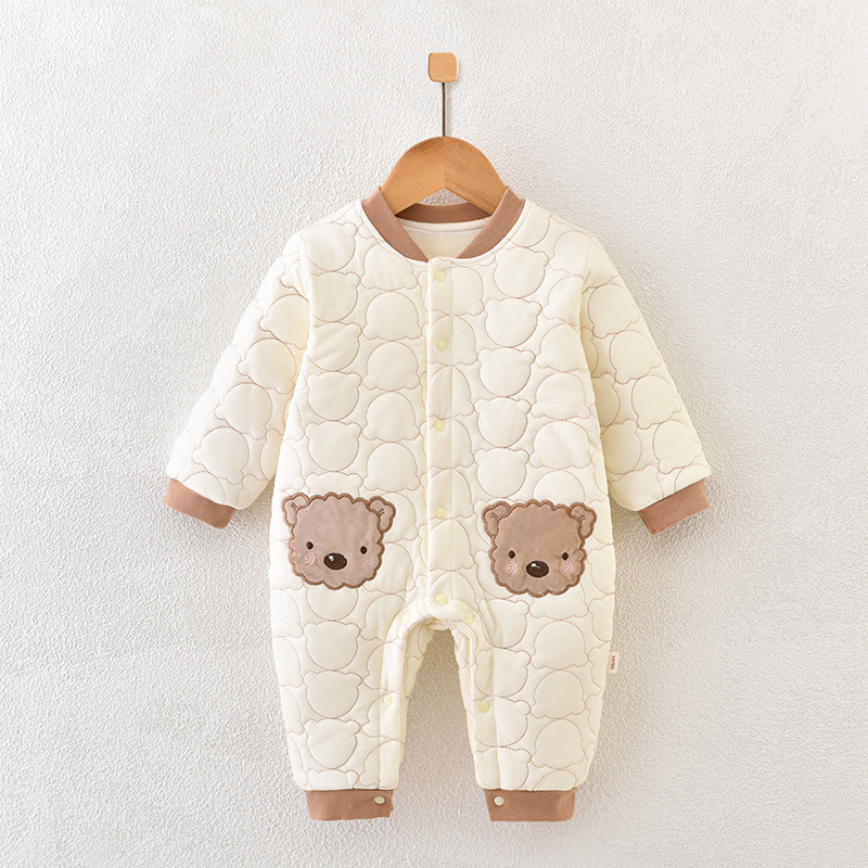 Baby Boy/Girl Bear Pattern Romper-kissminis