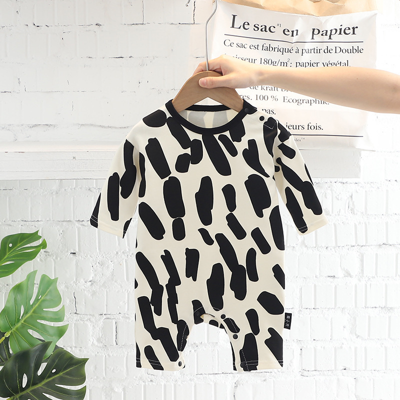 Baby Boy/Girl Cow Printed Romper-kissminis